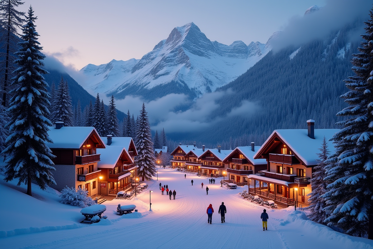 montagnes enneigées